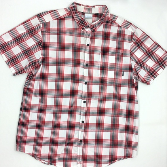 Columbia | Short Sleeve Button Up Plaid Top - Picture 1 of 4